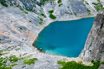 Imotski Blue Lake in Limestone Crater near Split, Croatia