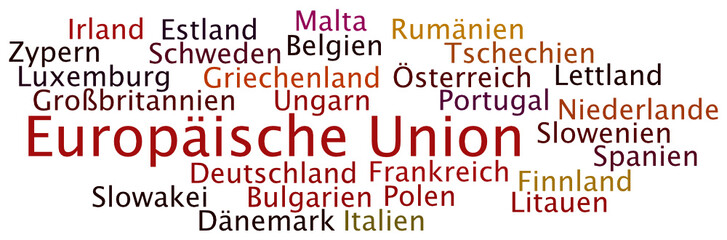 Schlagwortwolke Europäische Union