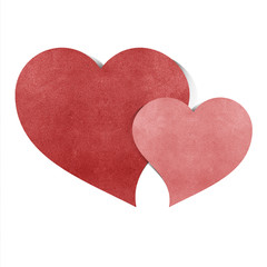 Obraz premium heart recycled papercraft on white background