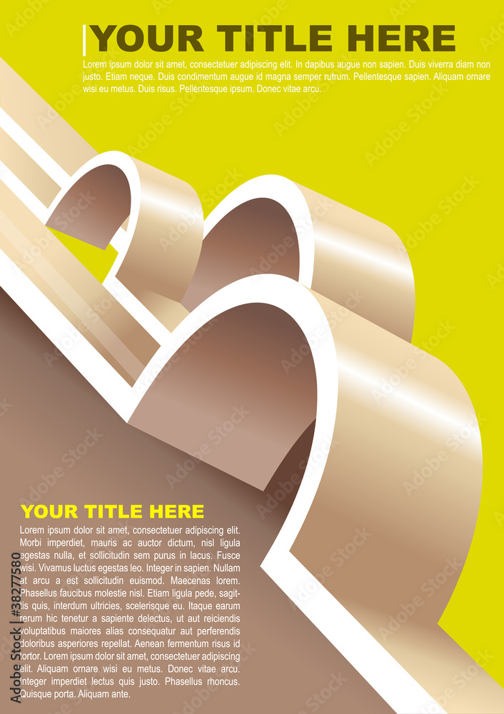Poster Vector Retro Background With 3D Wave