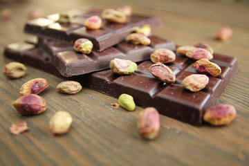 Chocolate and pistachios