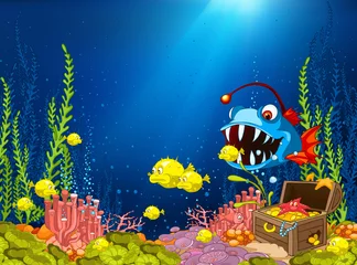 Meubelstickers Oceaan onderwater tekenfilm © Visual Generation