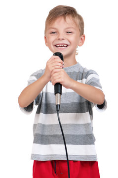 Boy with microphone