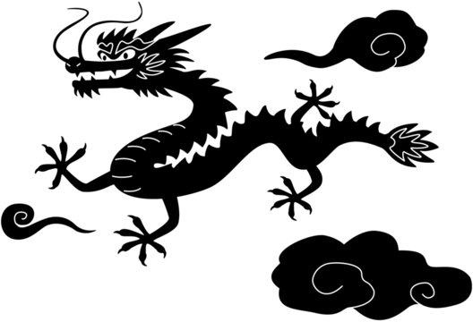 Dragon year isolated on white