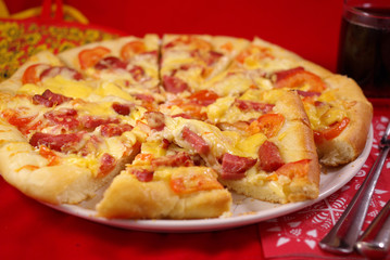 A large pizza