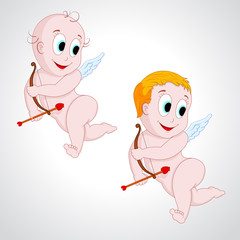 Two Vector Baby Cupids