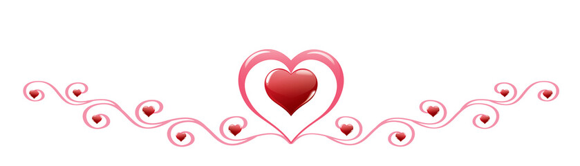 Red heart with decoration #3