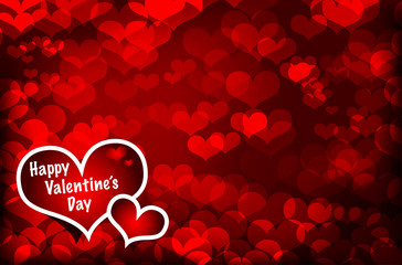 Valentine's day vector background with abstract hearts