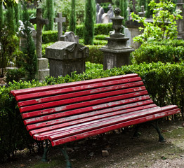 Red bench