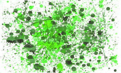 Paint layered on paper.