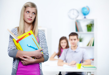 Fototapeta premium Pensive student