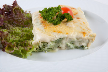 Casserole with spinach