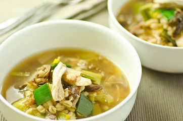 cock-o-leekie soup