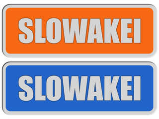 2 Sticker orange blau rel SLOWAKEI