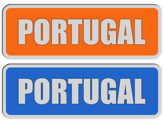 2 Sticker orange blau rel PORTUGAL