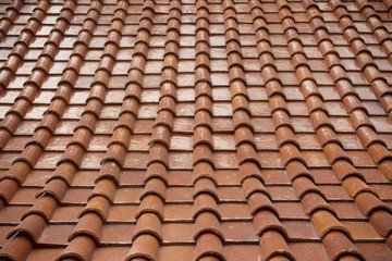 texture of roof, texture of brown rooftop in temple.