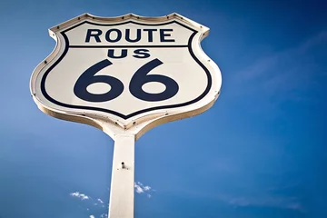 Gordijnen Route 66 bord © Andrew Bayda