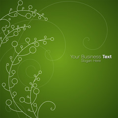 green floral background