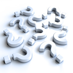 Fragezeichen dreidimensional