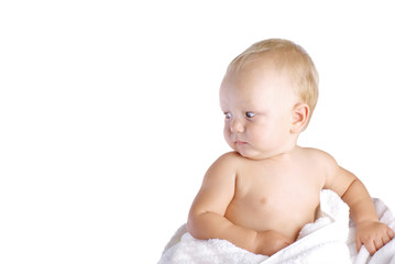 Portrait of happy baby boy