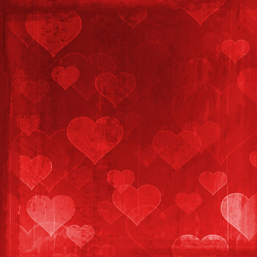 vintage background with hearts