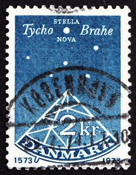 Postage Stamp Denmark 1973 Sextant, Stella Nova, Tyho Brahe