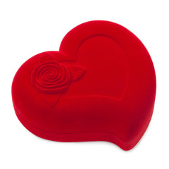 Red heart-shaped fancy box