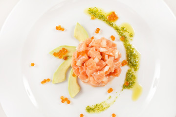 appetizer with salmon