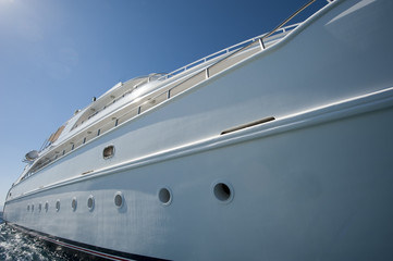 Naklejka premium Large luxury motor yacht