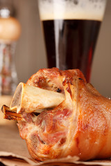 pork shank glazed with beer