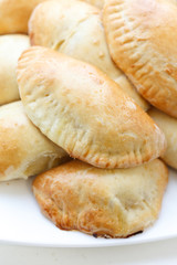 Homemade pasties with potatoes