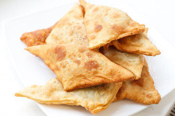 chebureks on the plate