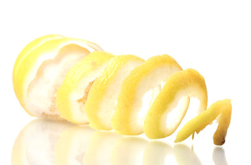 ripe lemon isolated on white