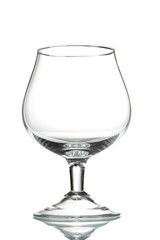 Empty glasses isolated on white