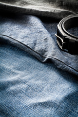 Men's jeans with belt