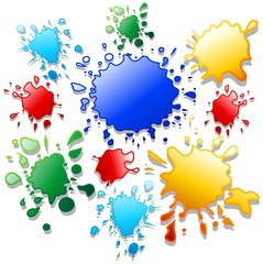 Macchie Pittura Colori Sfondo-Colors Paint Splats-Vector