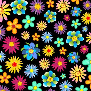 Primavera Fiori Sfondo-Springtime Flowers Background-Vector