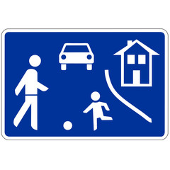 Verkehrsschild - 325 Beginn verkehrsberuhigter Bereich