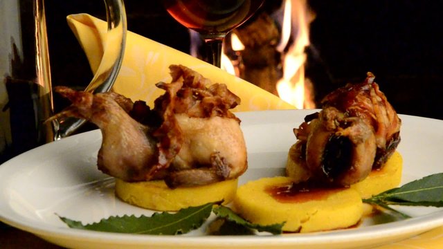 Codornices asadas Roasted quail