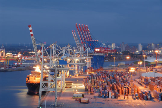 Hamburger Hafen, Tollerort Terminal, Container, Wirtschaft