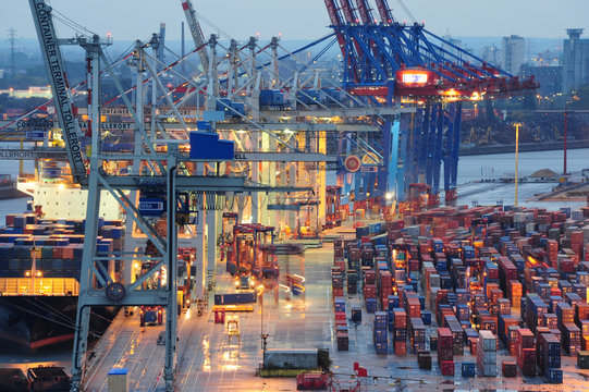 Hamburger Hafen, Tollerort Terminal, Container, Wirtschaft