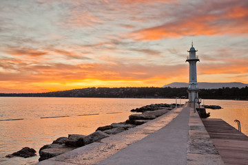 Le Feu Des Paquis, Lake Geneva, Switzerland