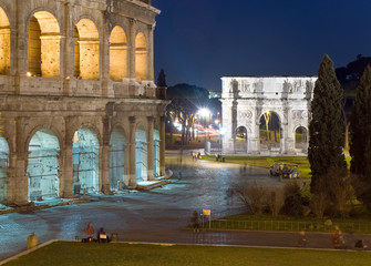 Colosseo e Arco di Costantino, Roma