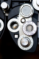 Detail of Optometrist diopter.
