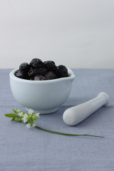 Still life with greek olives