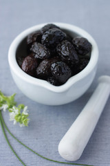 Still life with greek olives