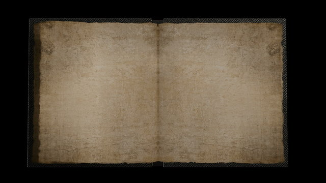 Ancient book with turning blank pages HD, loop