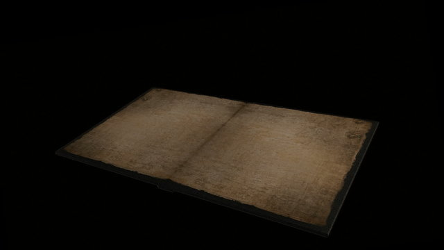 Ancient book with turning blank pages HD, loop,