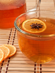 Anise star in hot tea
