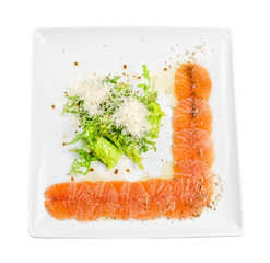 Fish Carpaccio with salad